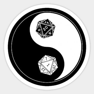 Ying Yang Dice Sticker